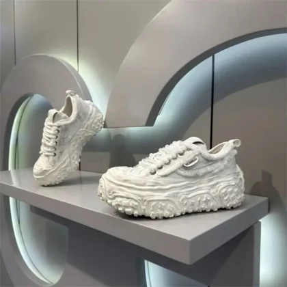 Men'S 2025 Summer Fashion Sneakers - White Canvas Low-Top
