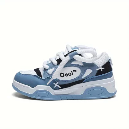 OGIY Men'S Casual Skateboard Sneakers, Preppy Street Style