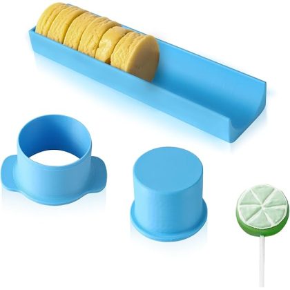 Round Cake Pop Mold with 9-Inch Tray, 3D Printed Cake Pop Cutter and Pusher, Baking Molds for Home Baking, Birthday Parties, Wedding Desserts