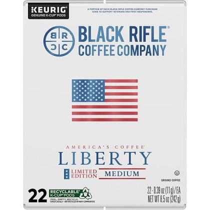 Liberty Roast 22ct, Single Serve Coffee, 22 Count with Notes of Hazelnut, Brown Sugar & Mild Citrus