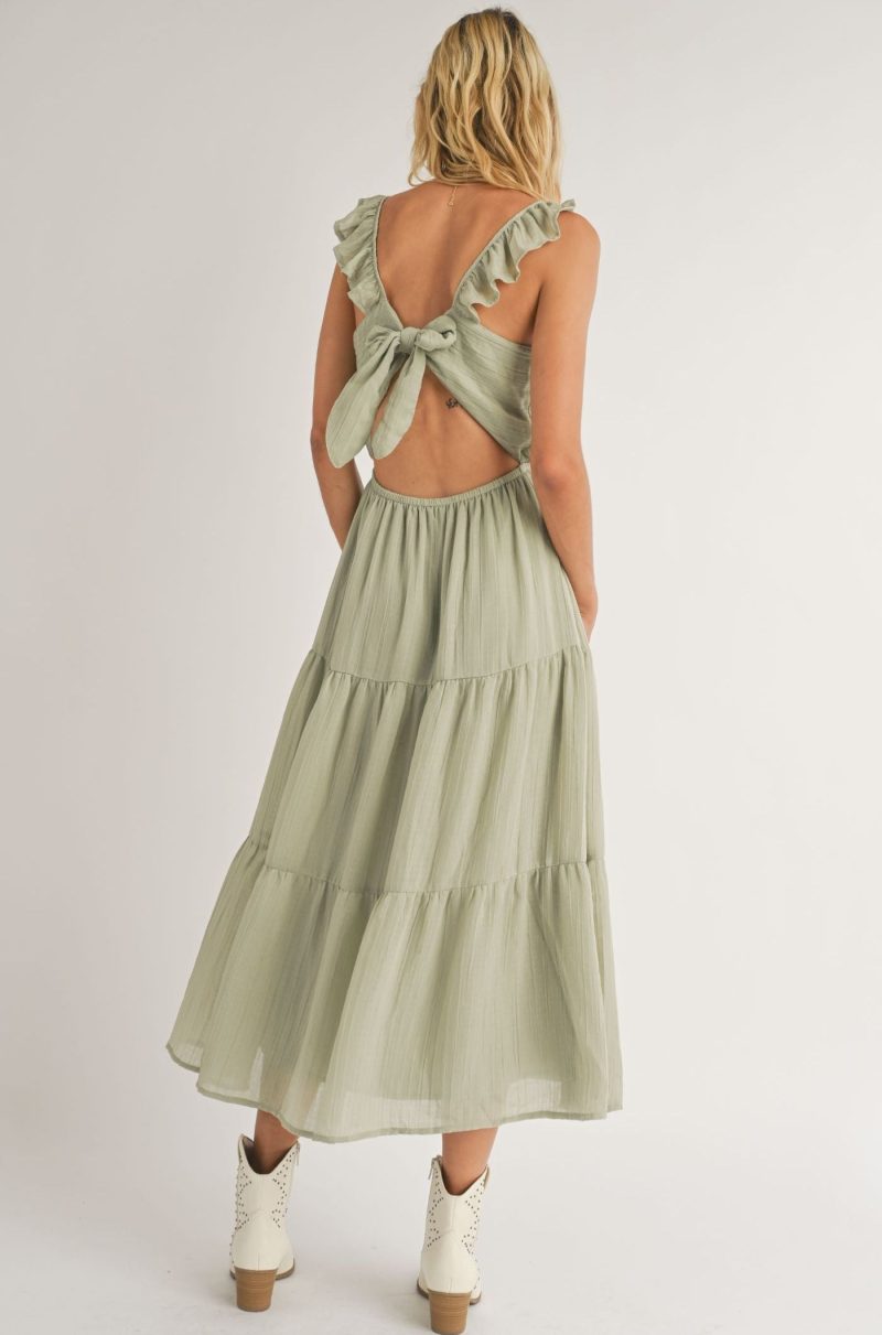 Steady Surplice Top Tiered Midi Dress - Image 3