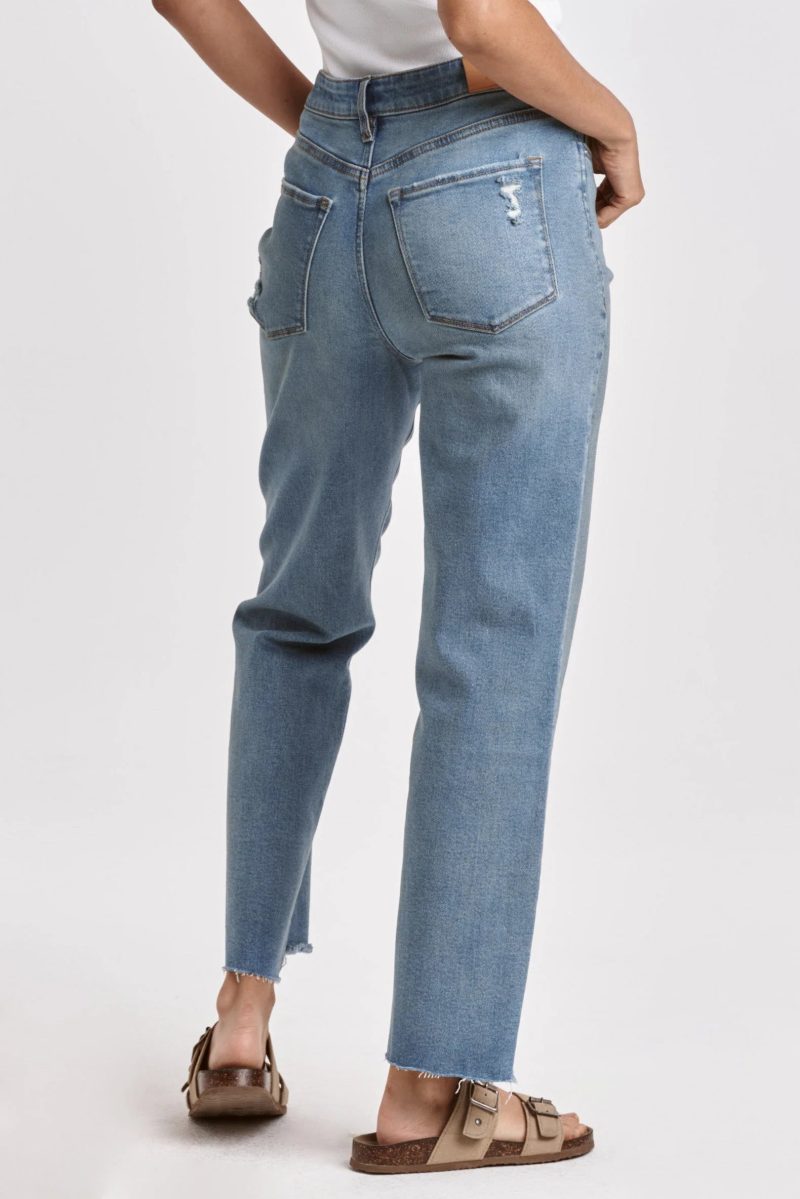Audrey Super High Rise Cropped Wide Leg Jeans - Image 4