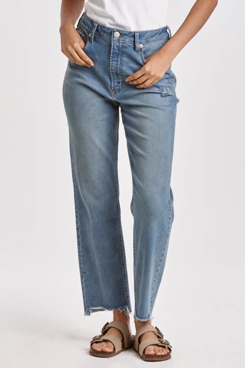 Audrey Super High Rise Cropped Wide Leg Jeans - Image 2