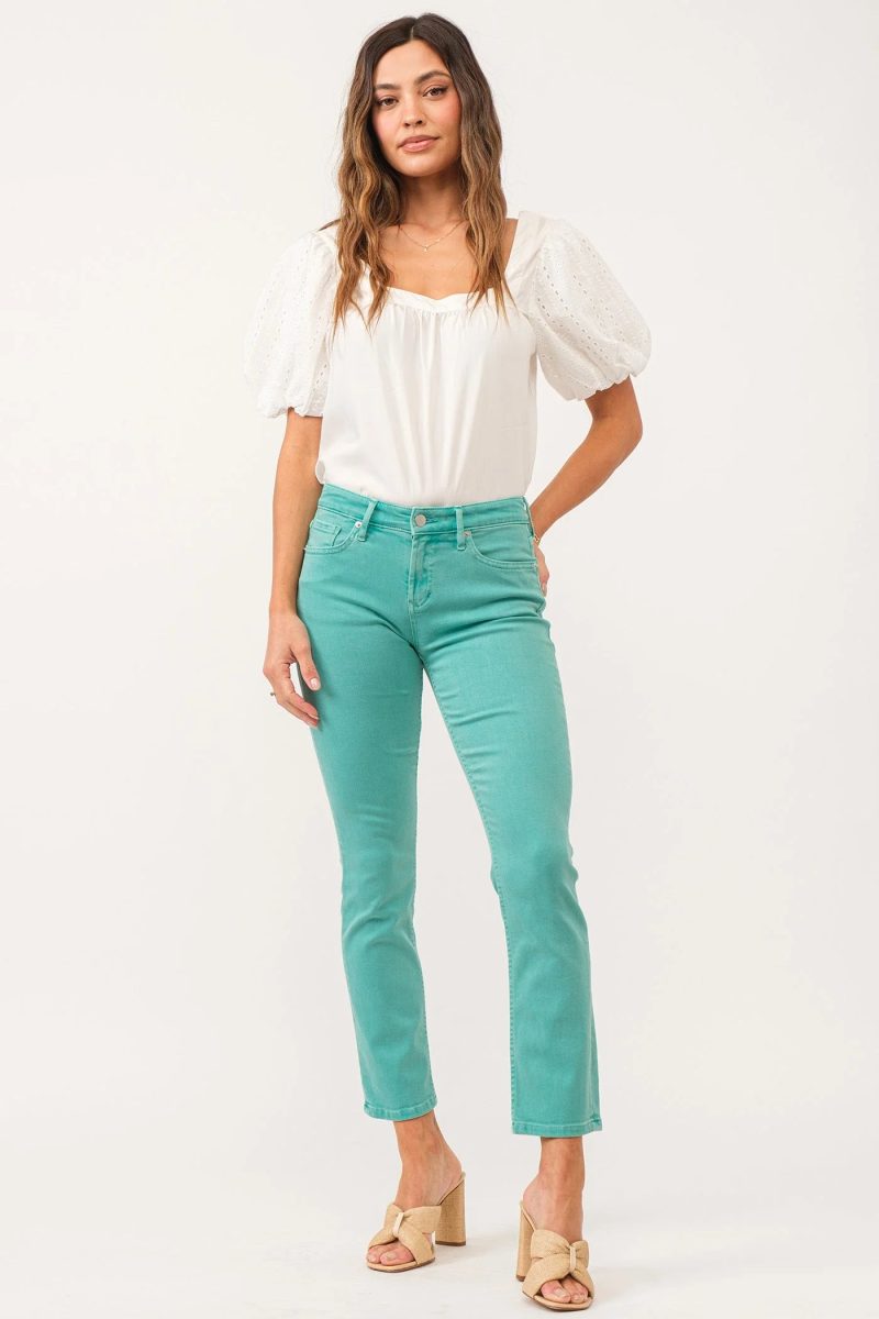 Blaire Mid Rise Slim Straight Jeans - Image 2