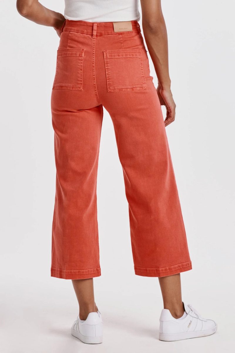 Audrey Super High Rise Cropped Wide Leg Jeans - Image 4