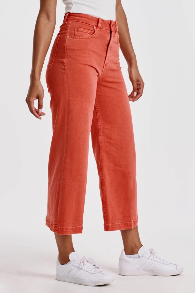 Audrey Super High Rise Cropped Wide Leg Jeans - Image 3