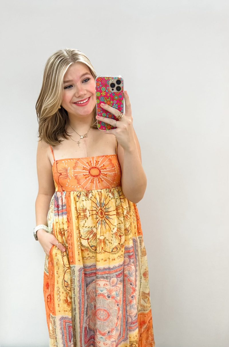 Colorblock Print Maxi Dress - Image 2
