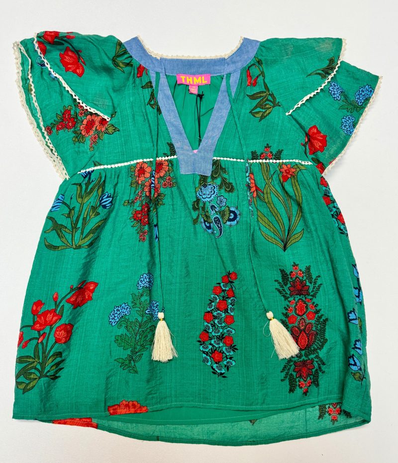 Flutter Sleeve Floral Print Top - Image 5
