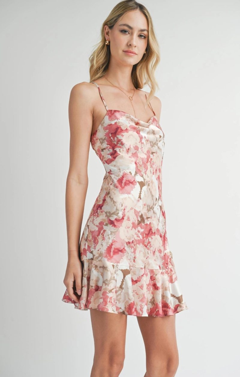 Girls Dinner Bias Cowl Neck Dress - Image 3