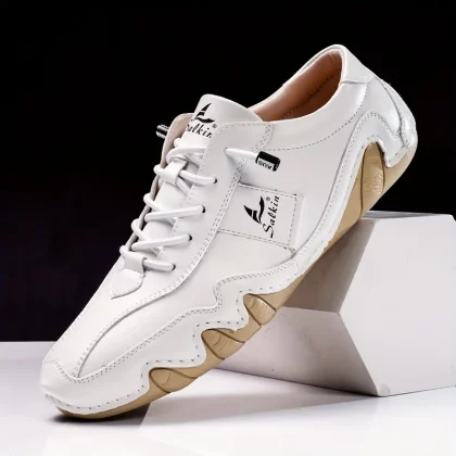 New Retro Style Stitching Casual Sneakers, Breathable Wear-resistant