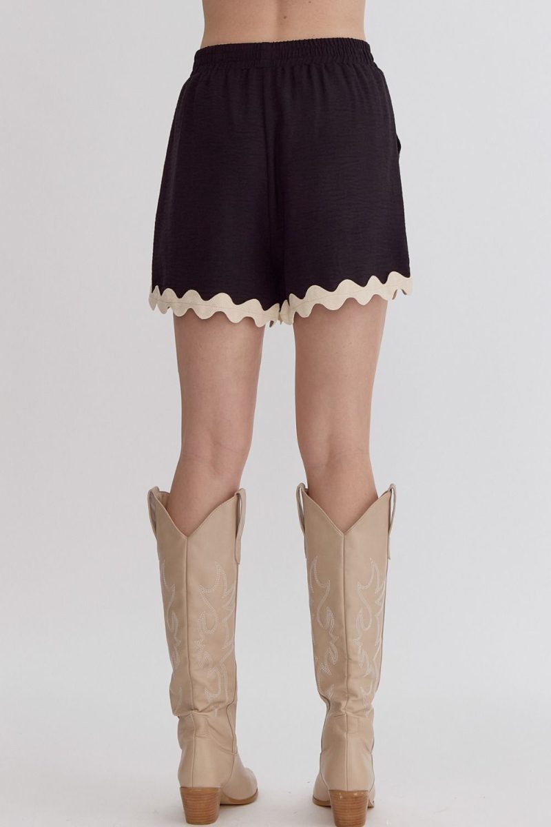 High Waisted Ric Rac Trim Shorts - Image 7