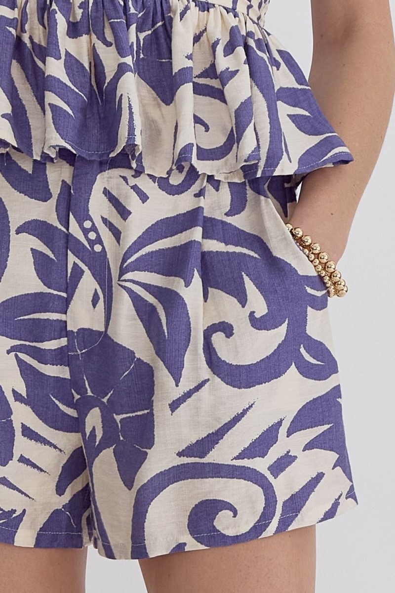 Printed High Waisted Shorts - Image 6