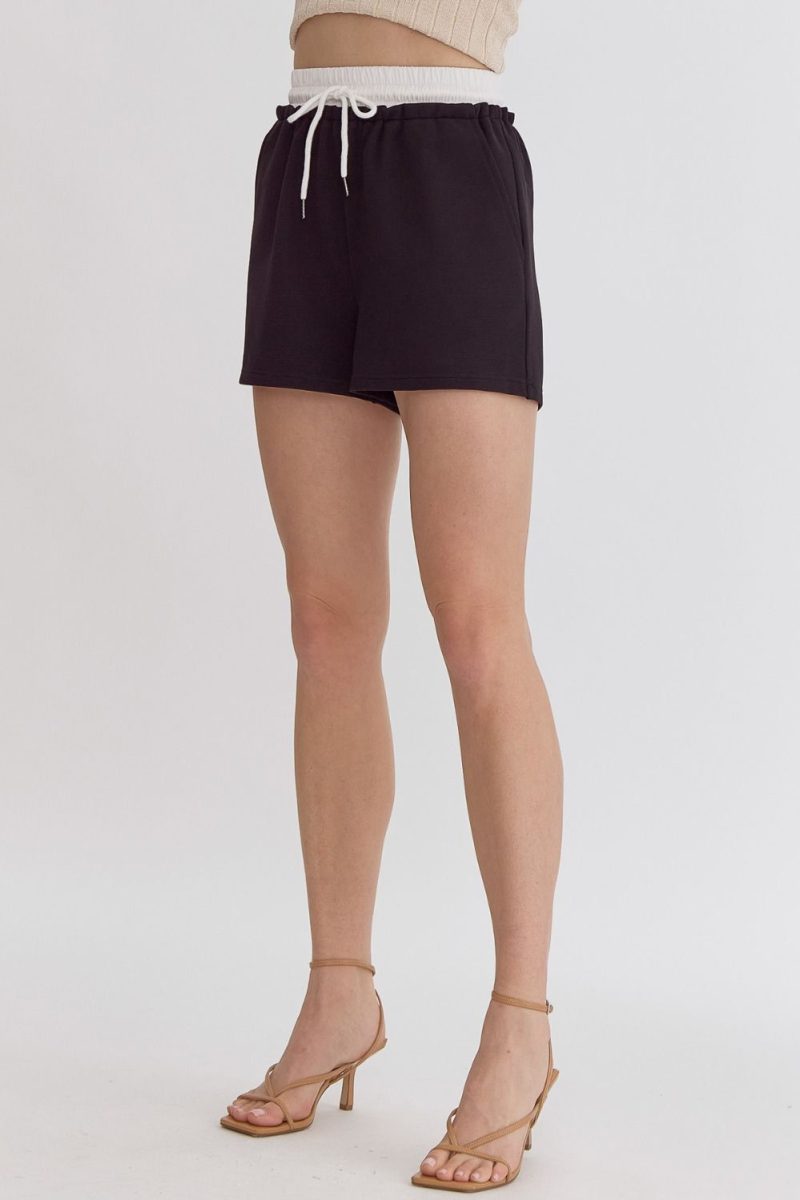 Textured High Waisted Shorts - Image 2