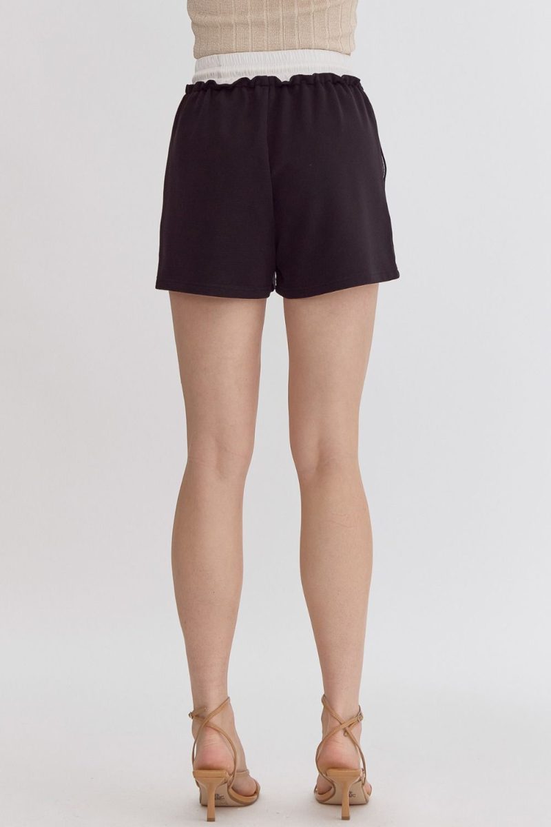 Textured High Waisted Shorts - Image 7