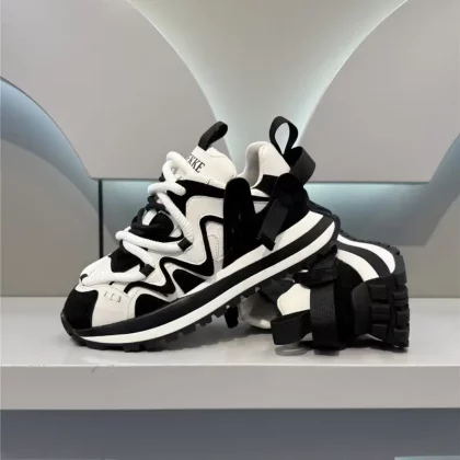 Men'S Trendy Height-Increasing Sports Shoes - Breathable Mesh & Synthetic