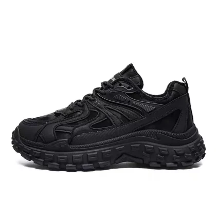 Men's Dad Shoes - Breathable Mesh Athletic Sneakers, Non-Slip
